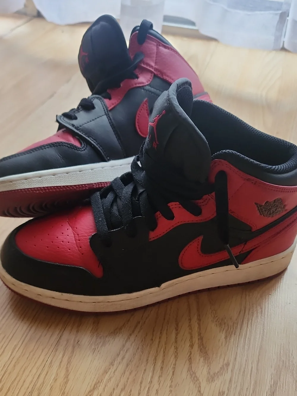 Jordan Men’s High-Top Sneakers - Black & Red